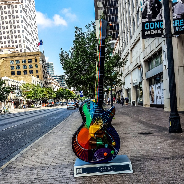 Guitar art downtown Austin Texas